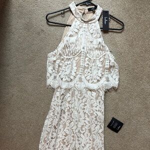 Lulus White Lace Halter Jumpsuit